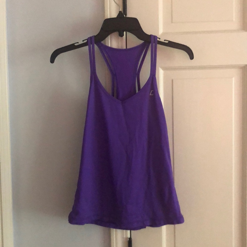 Lorna Jane Purple Racerback Top with V-Neck